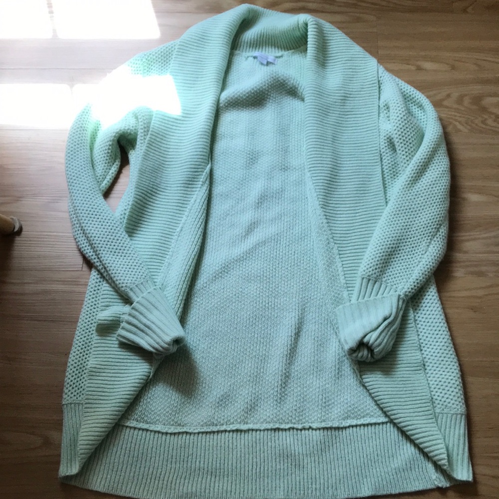 Pastel green cardigan